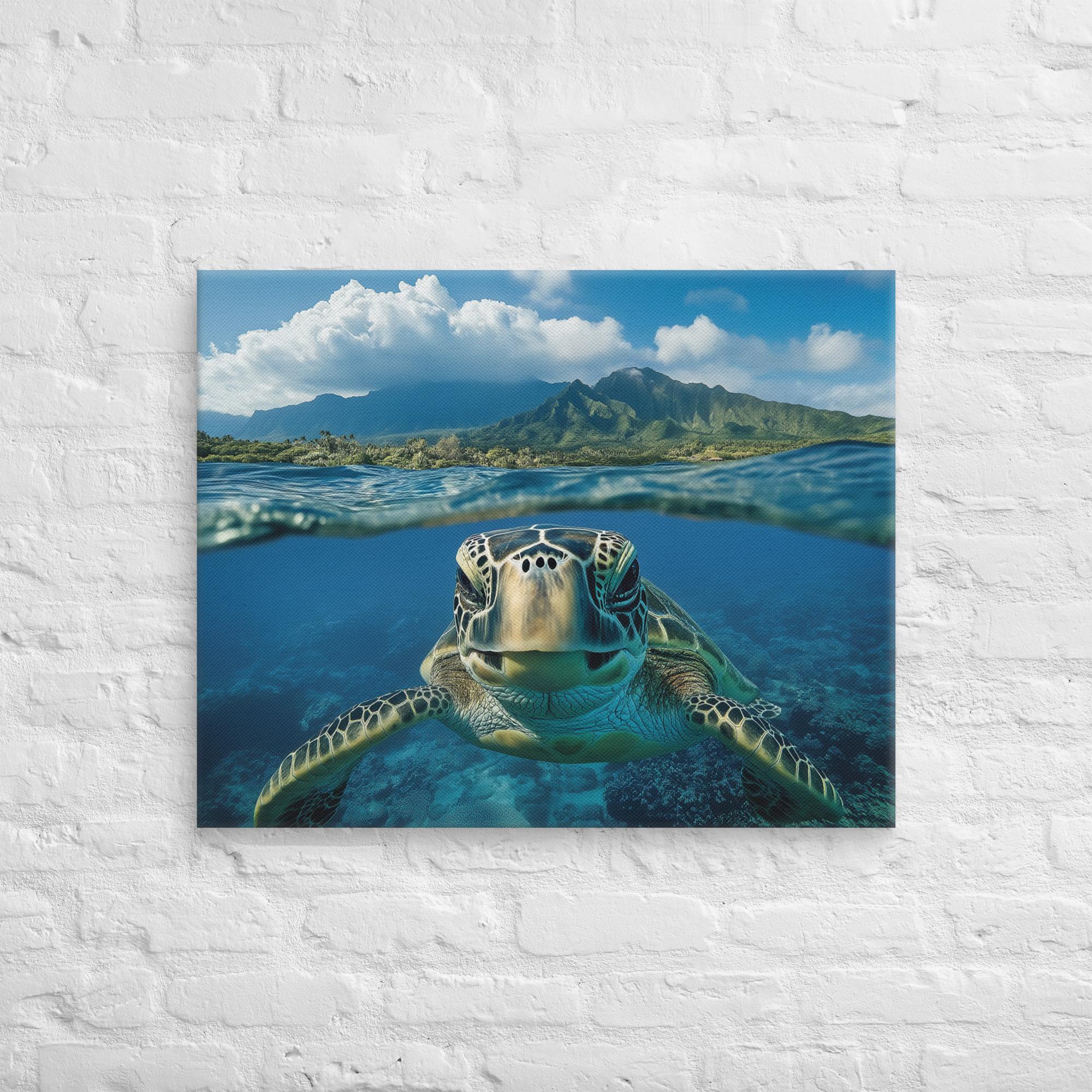 Aloha Serenity Sea Turtle Canvas 22