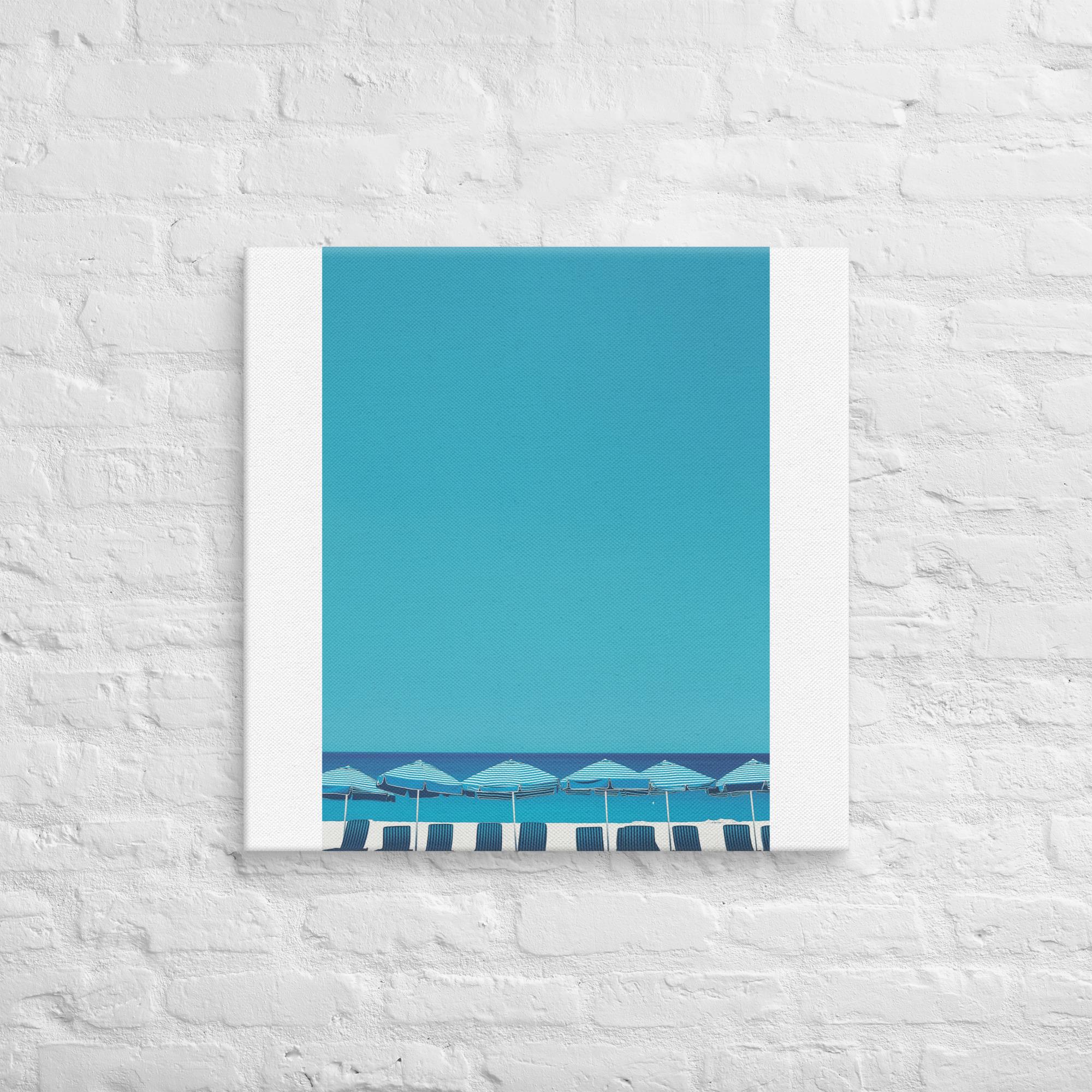 A Day at the Beach, Blue, Canvas Print 25