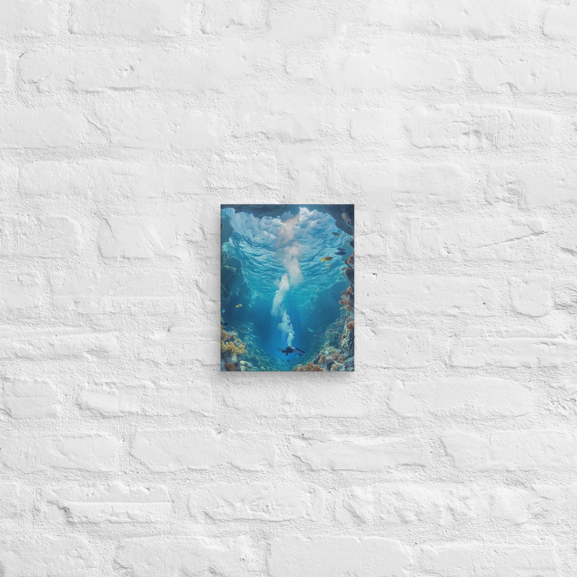Exploring the Blue Abyss Canvas 37