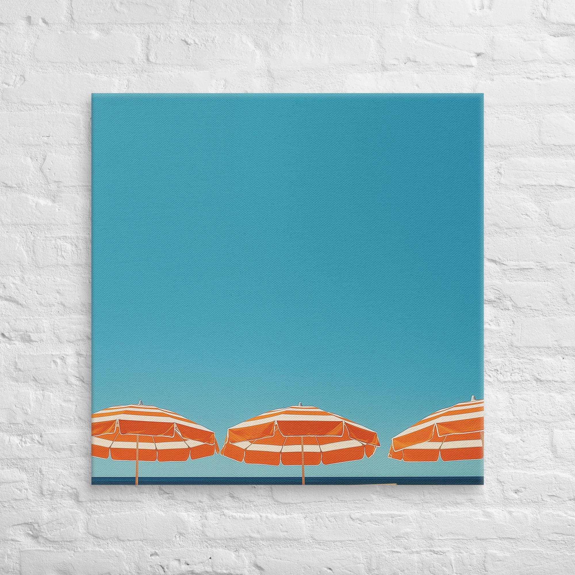A Day at the Beach, Orange, Canvas Print 4