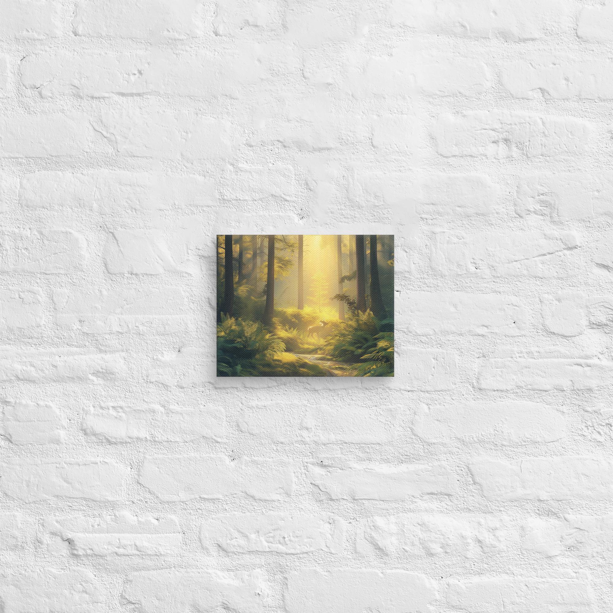 Golden Serenity, A Forest at Dawn Canvas 37