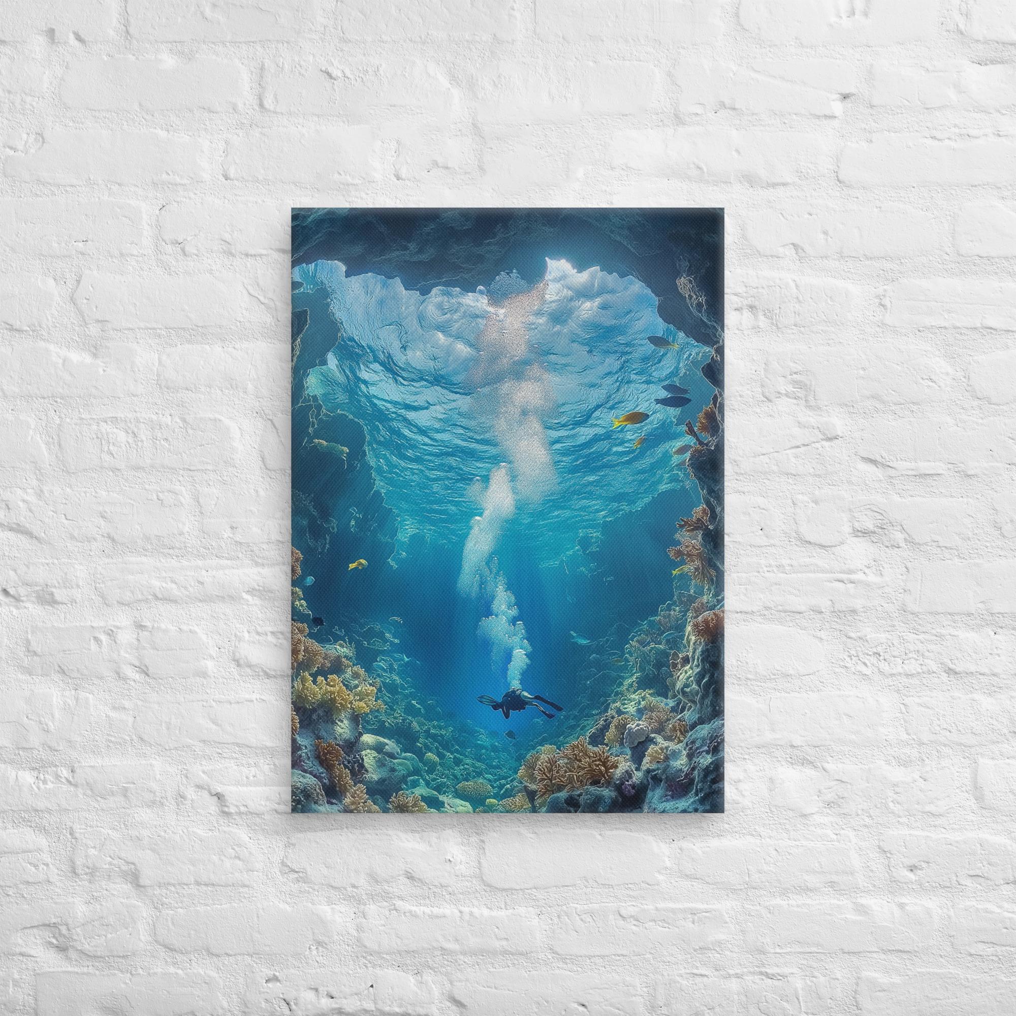 Exploring the Blue Abyss Canvas 17