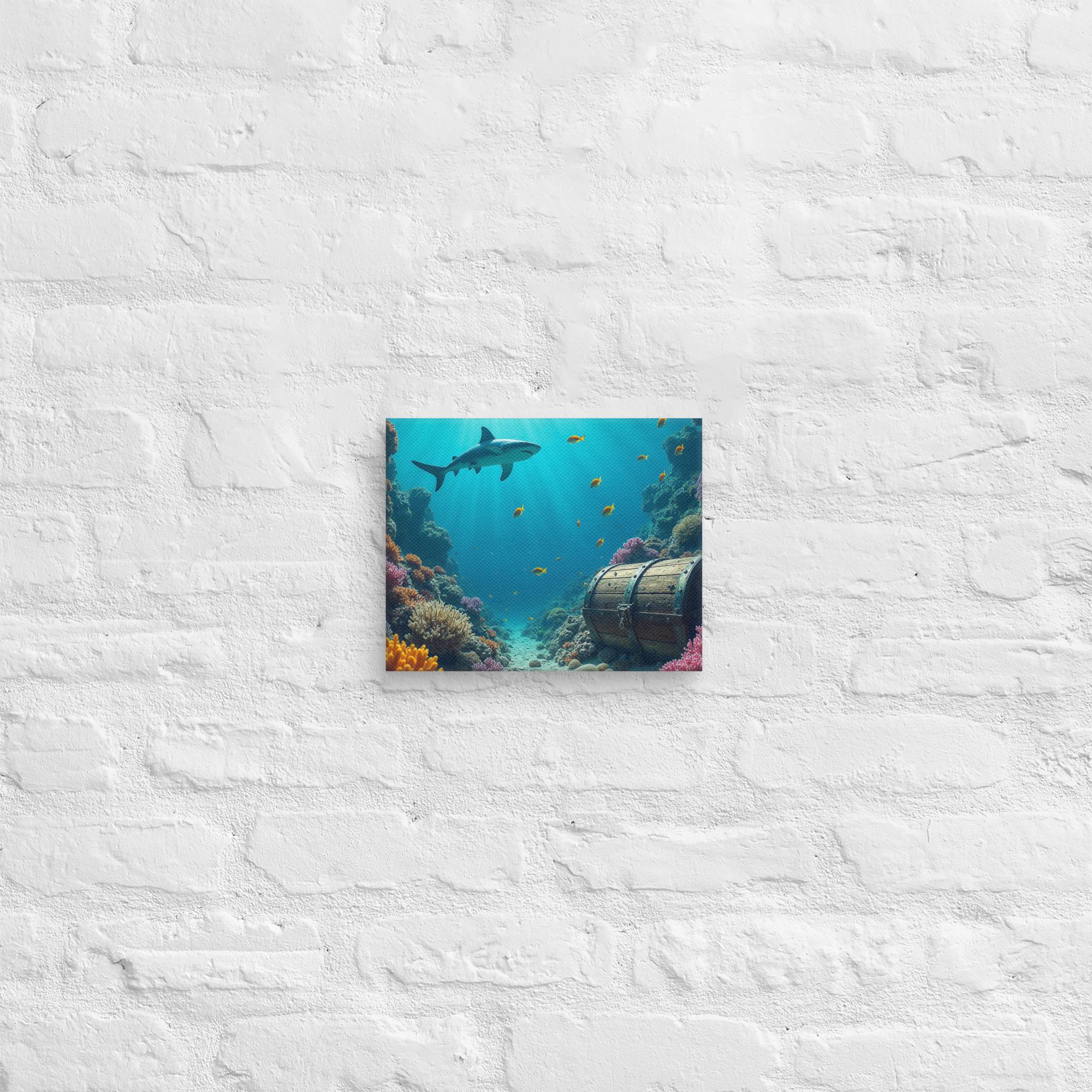 Ultimate Dive Adventure Canvas Print – Shark & Treasure Dive 37