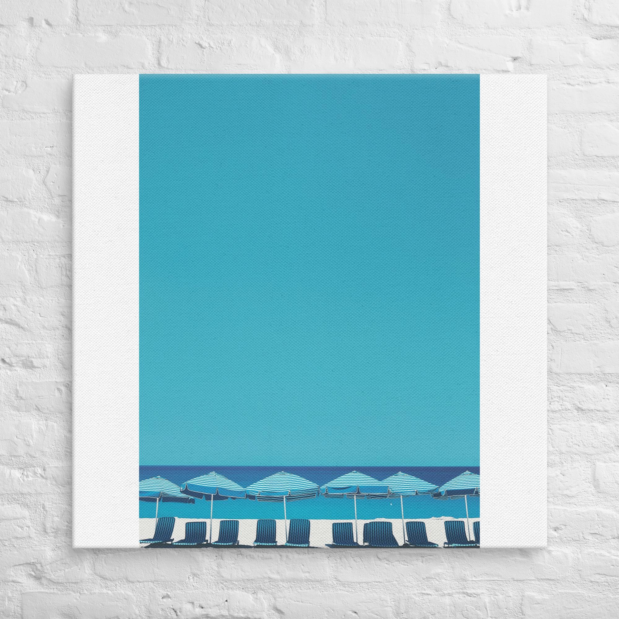 A Day at the Beach, Blue, Canvas Print 33
