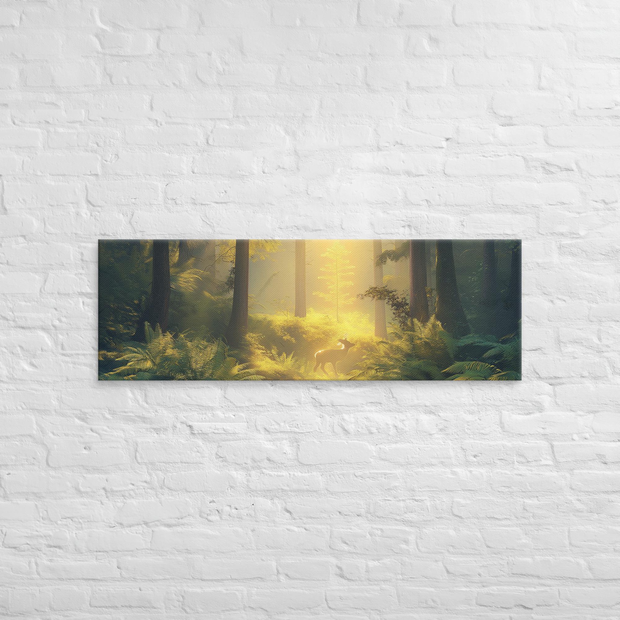 Golden Serenity, A Forest at Dawn Canvas 13
