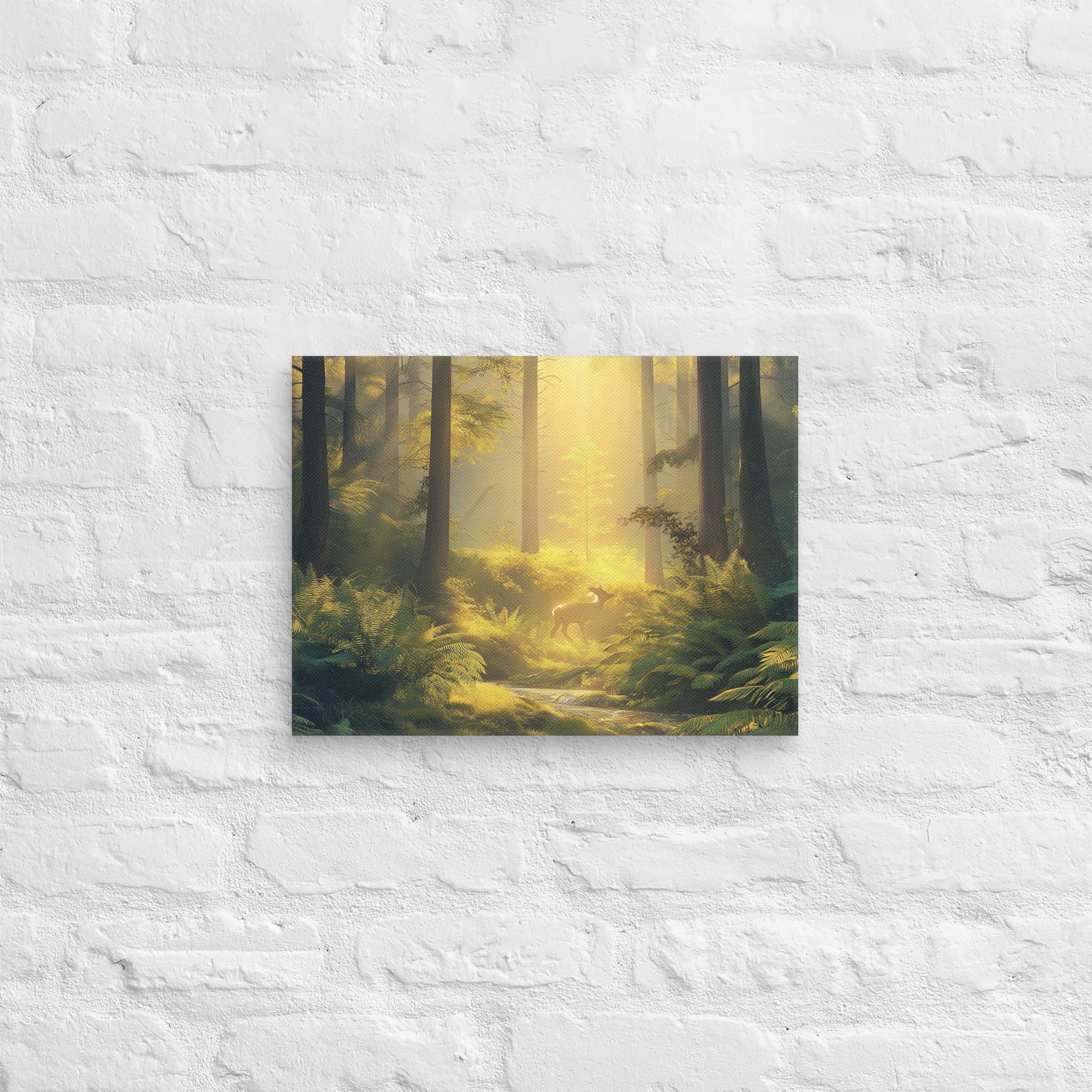 Golden Serenity, A Forest at Dawn Canvas 42