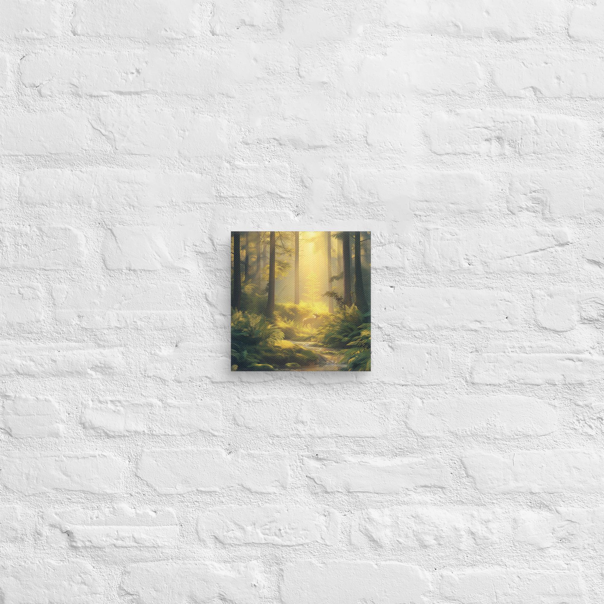 Golden Serenity, A Forest at Dawn Canvas 39