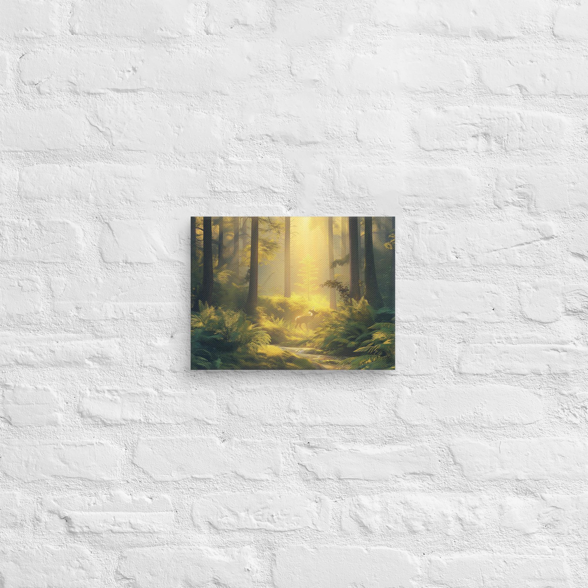 Golden Serenity, A Forest at Dawn Canvas 40
