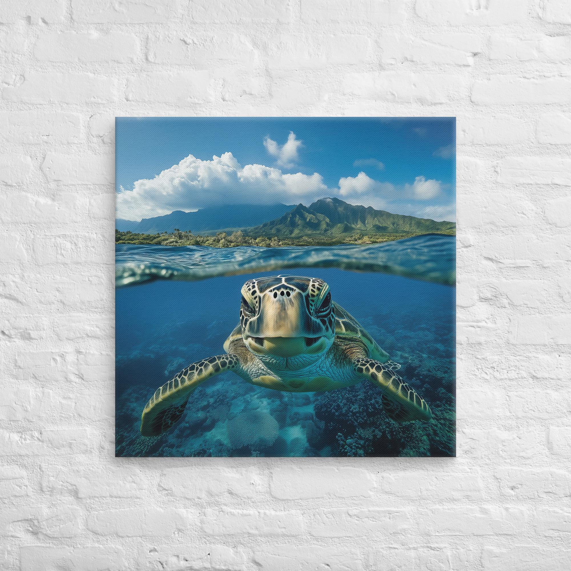 Aloha Serenity Sea Turtle Canvas 27