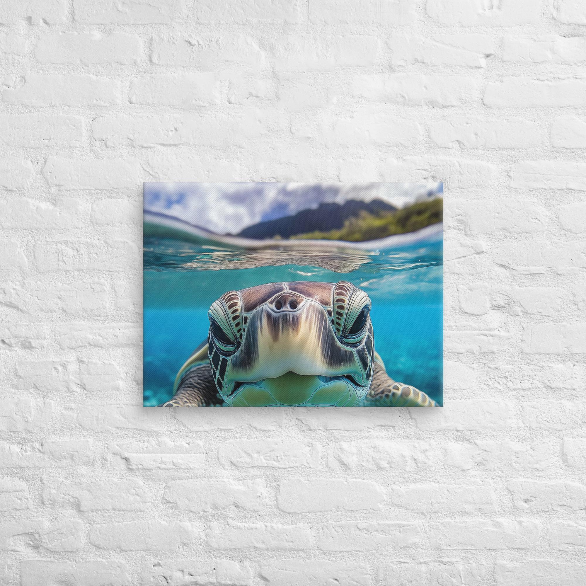 Island Encounter Sea Turtle Canvas 45