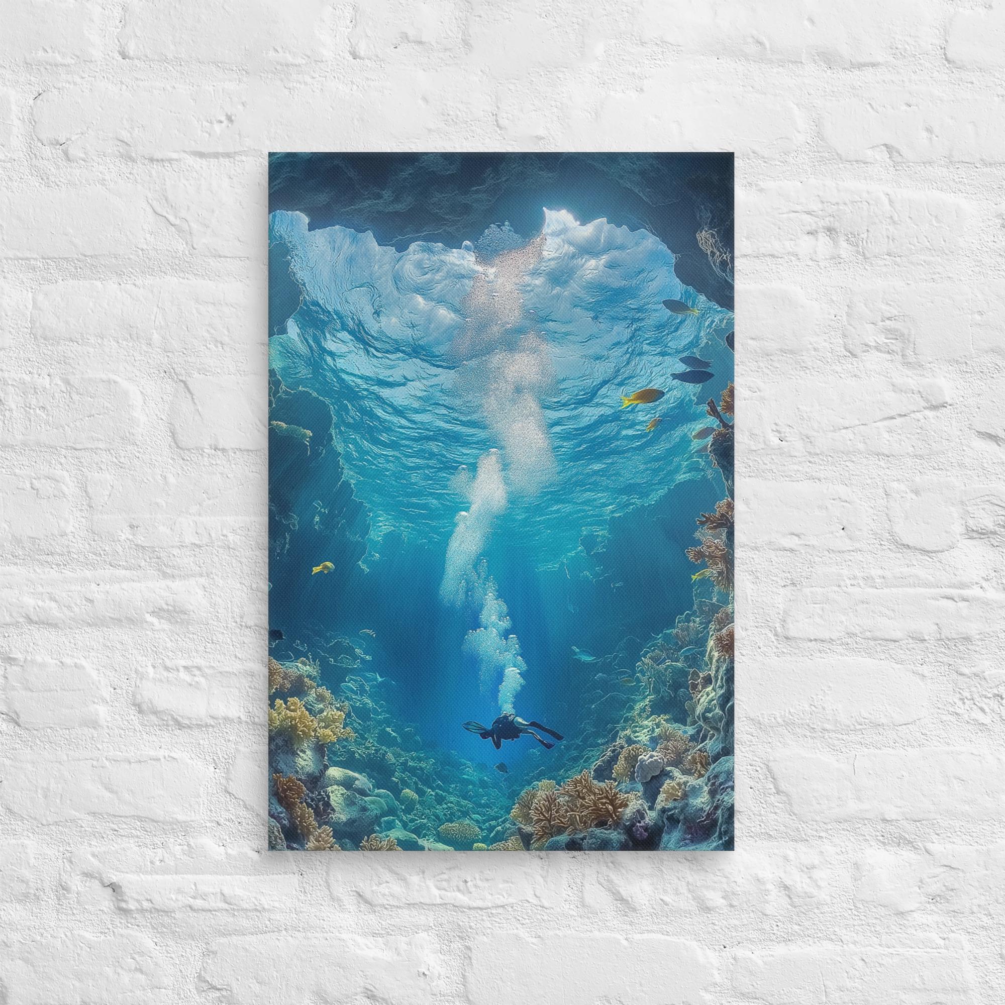 Exploring the Blue Abyss Canvas 10