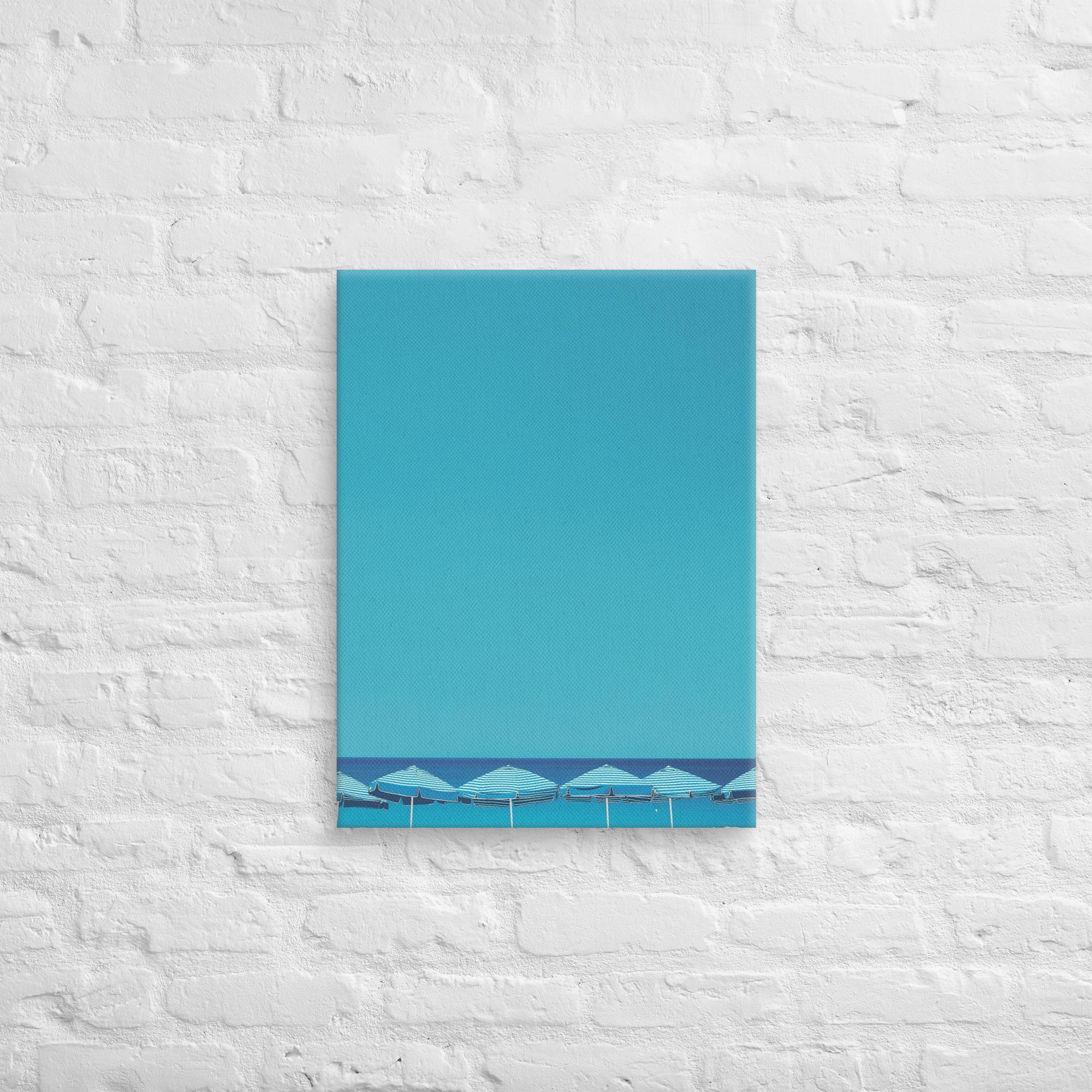 A Day at the Beach, Blue, Canvas Print 45