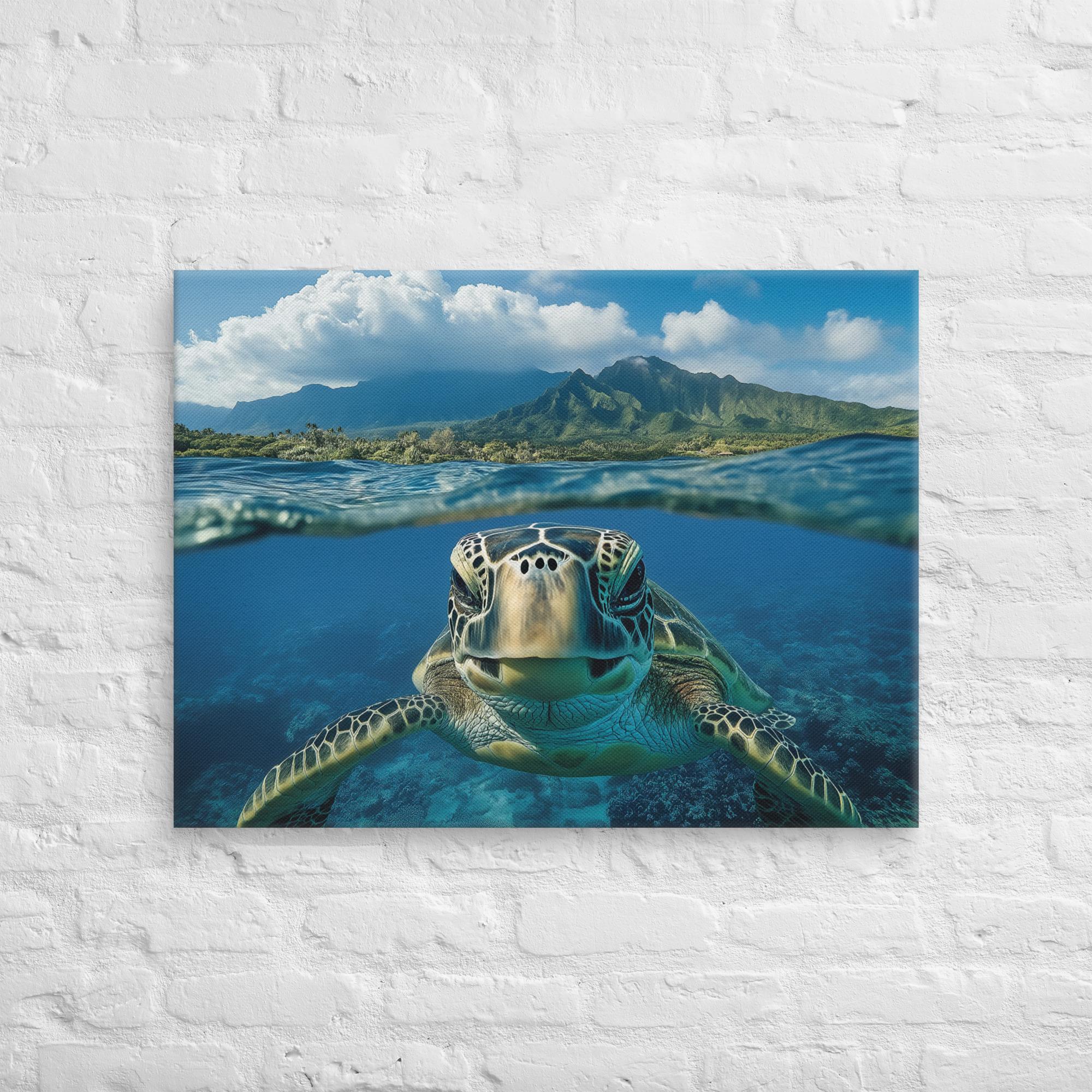 Aloha Serenity Sea Turtle Canvas 23