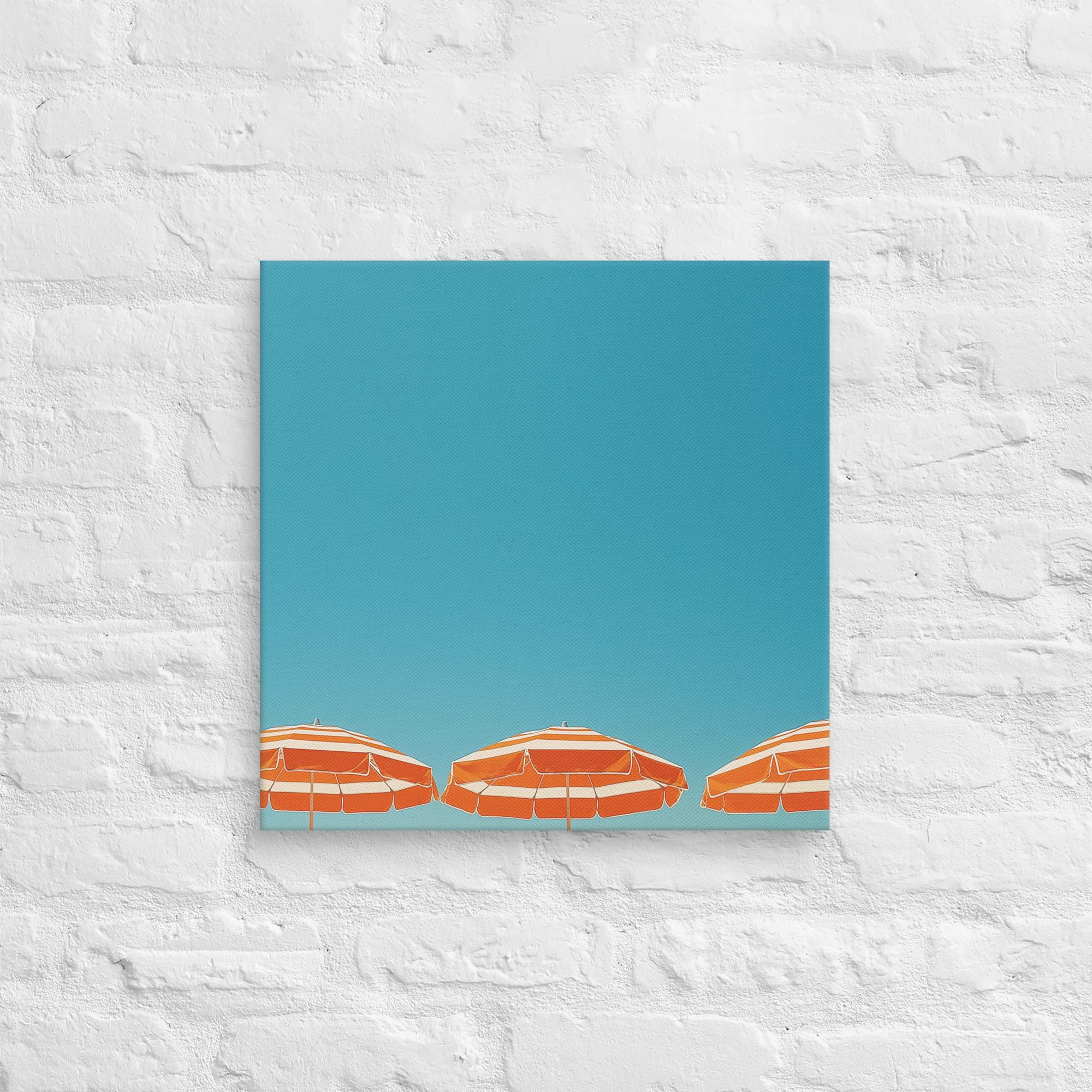 A Day at the Beach, Orange, Canvas Print 8