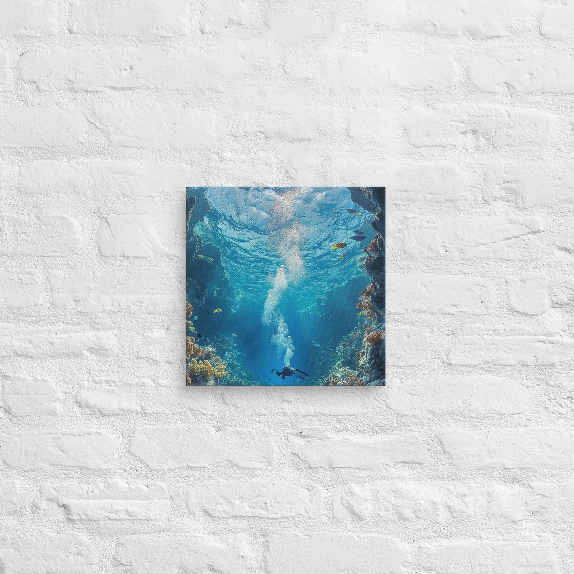 Exploring the Blue Abyss Canvas 41