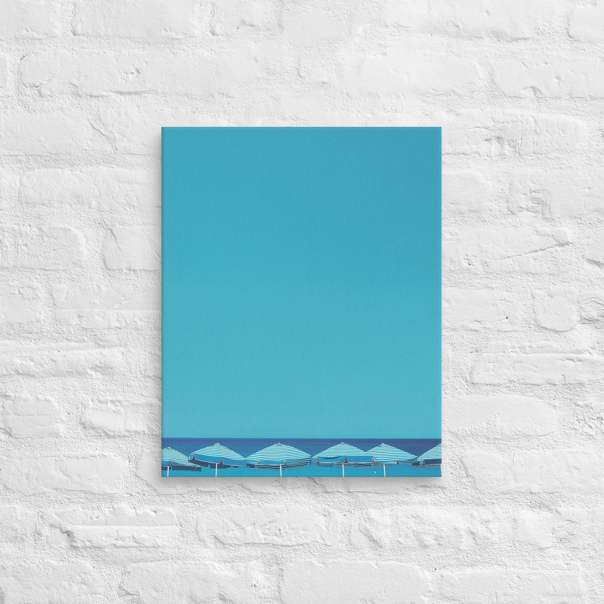 A Day at the Beach, Blue, Canvas Print 44