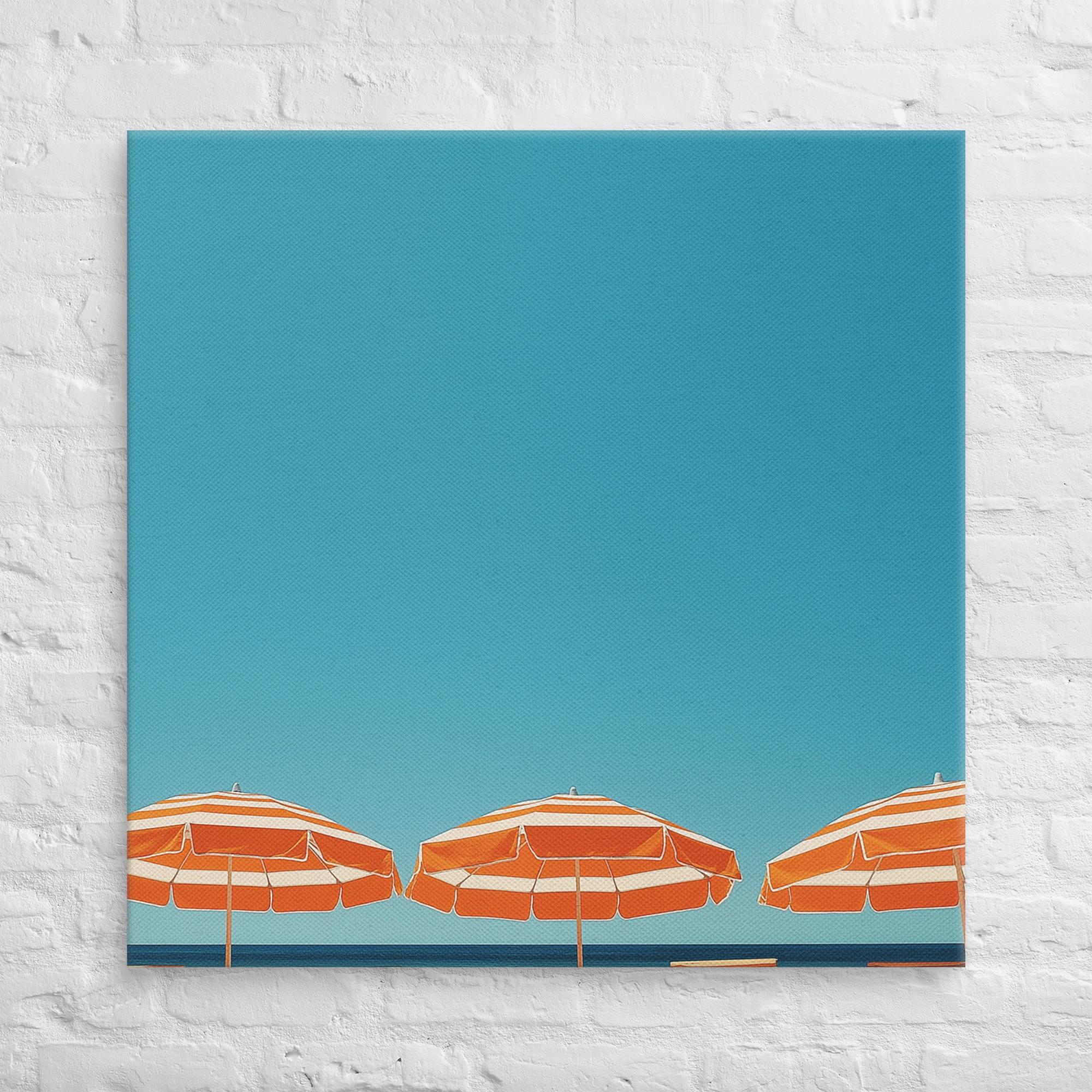 A Day at the Beach, Orange, Canvas Print 3