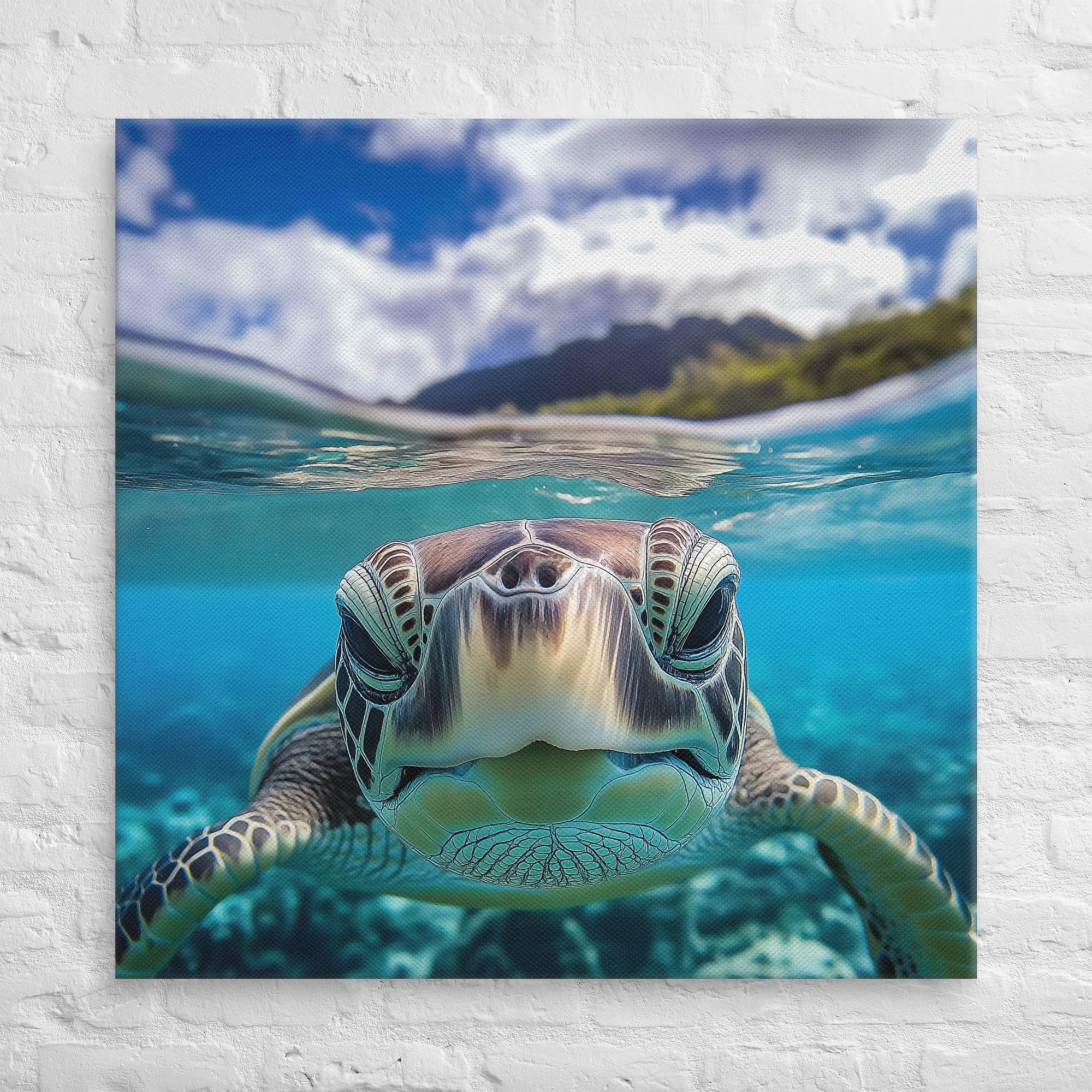 Island Encounter Sea Turtle Canvas 34
