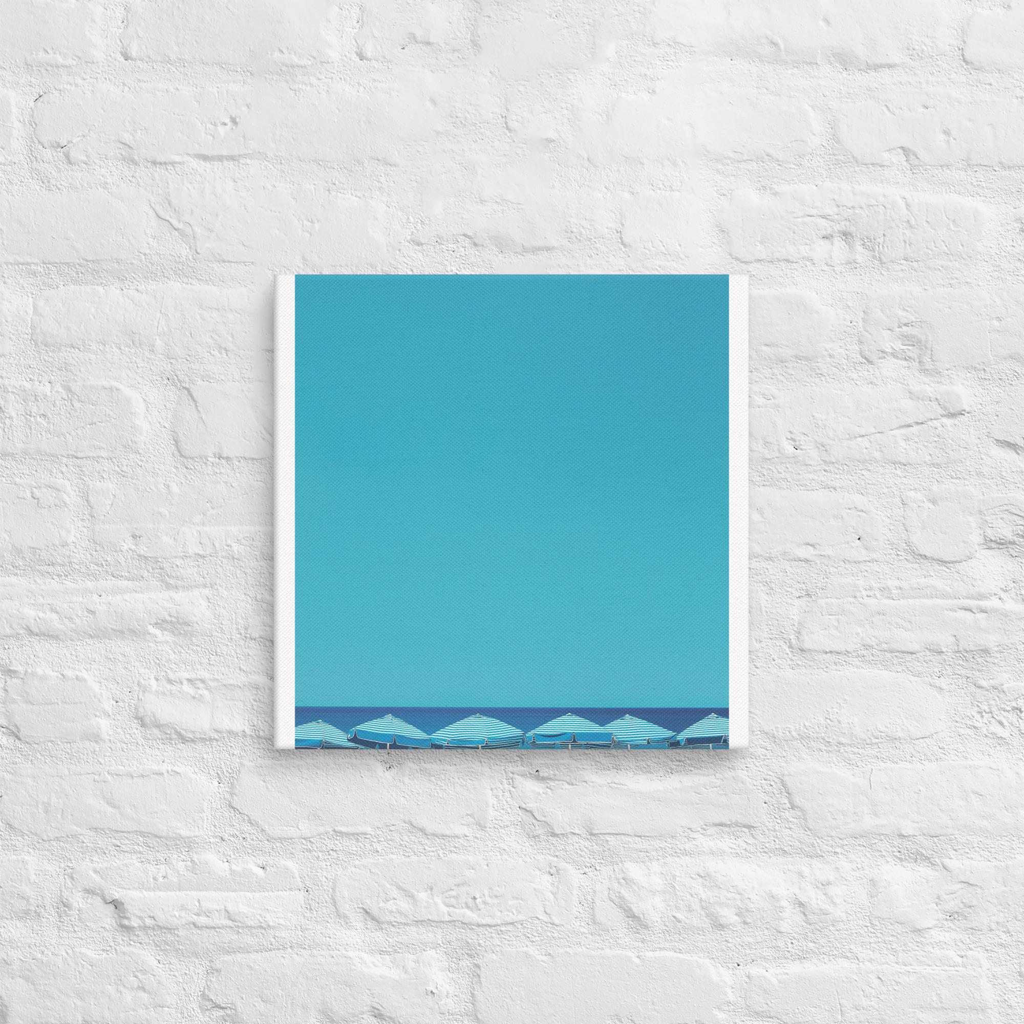 A Day at the Beach, Blue, Canvas Print 43