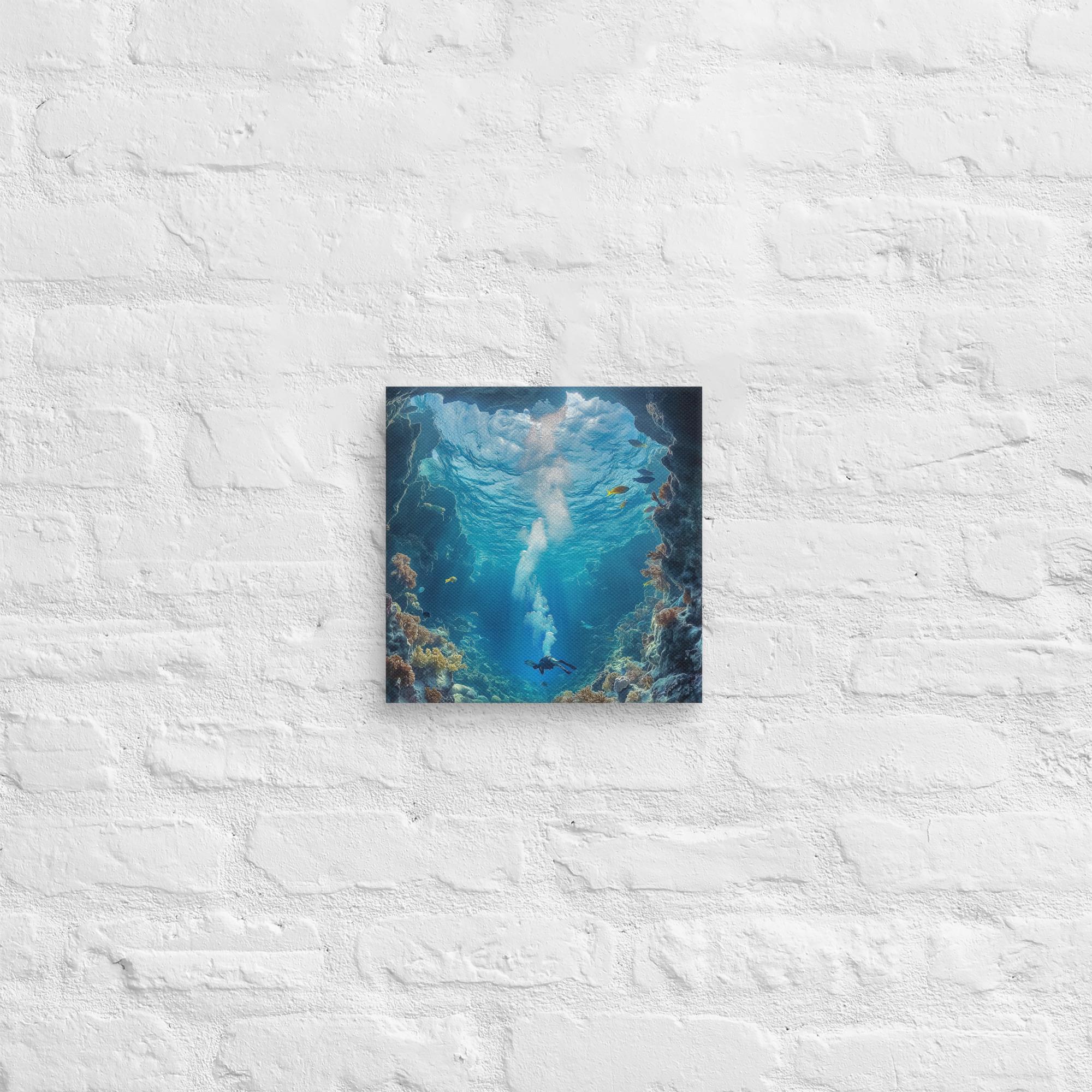 Exploring the Blue Abyss Canvas 3