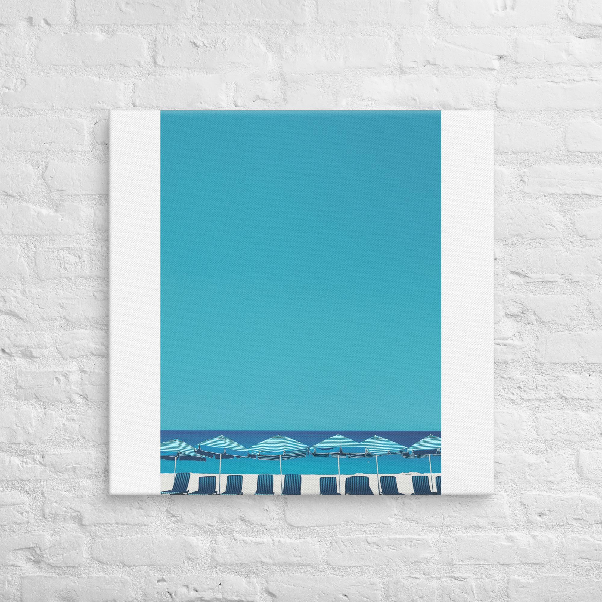 A Day at the Beach, Blue, Canvas Print 28