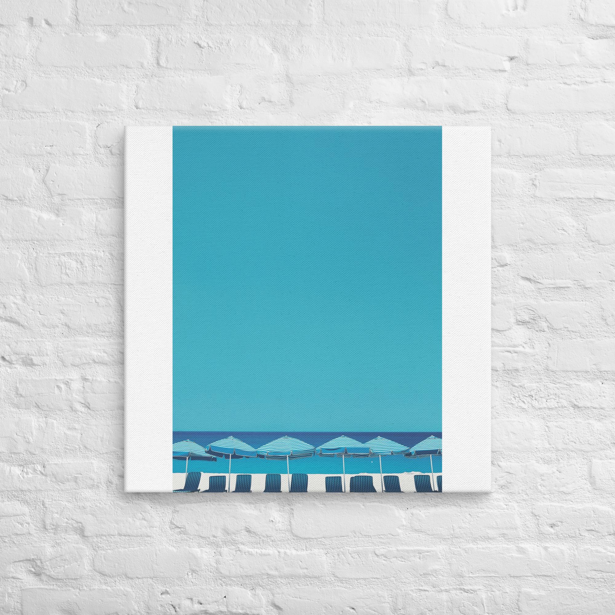 A Day at the Beach, Blue, Canvas Print 26