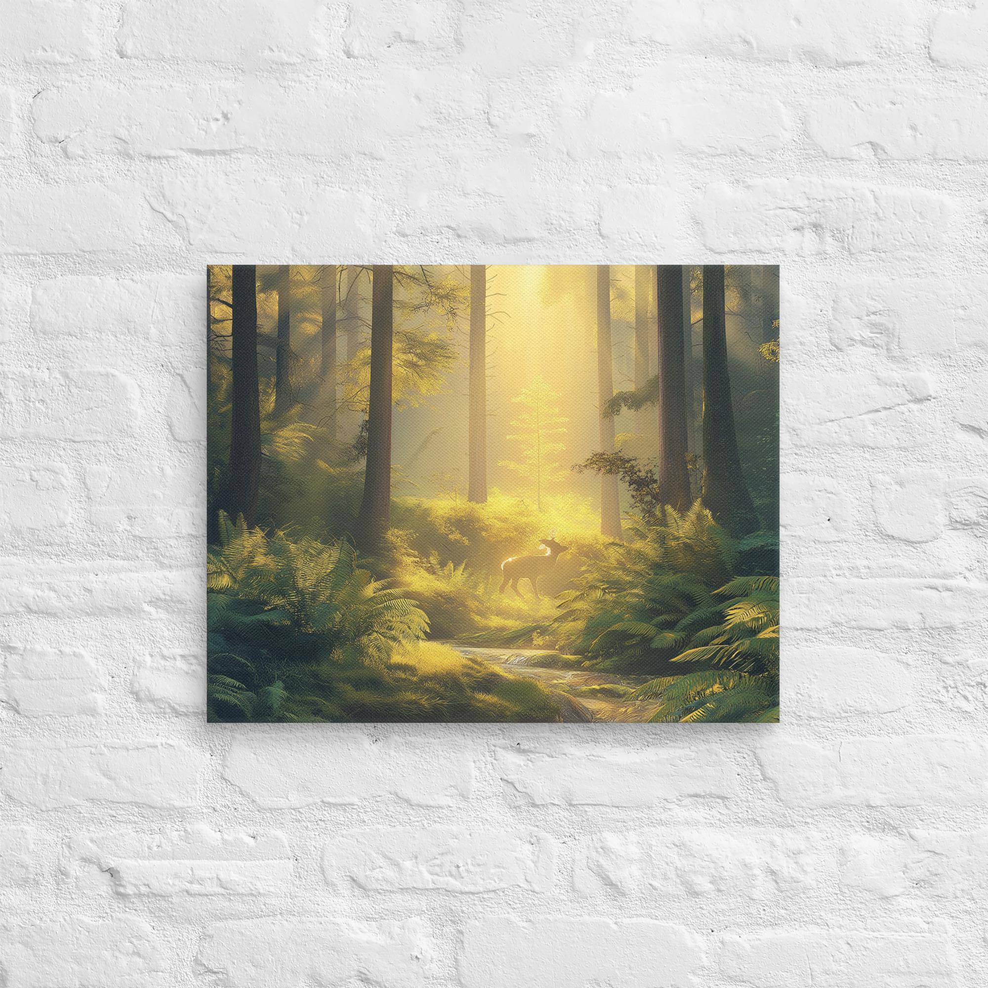 Golden Serenity, A Forest at Dawn Canvas 44
