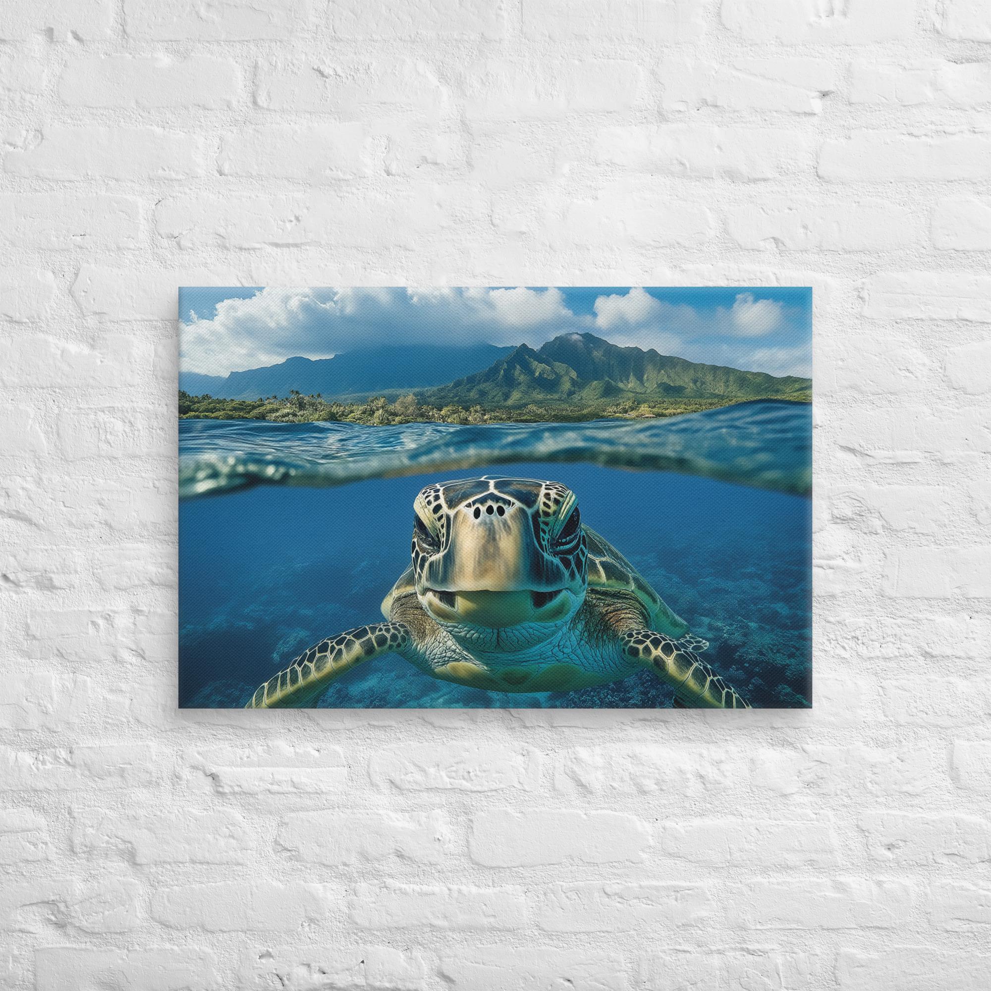 Aloha Serenity Sea Turtle Canvas 18