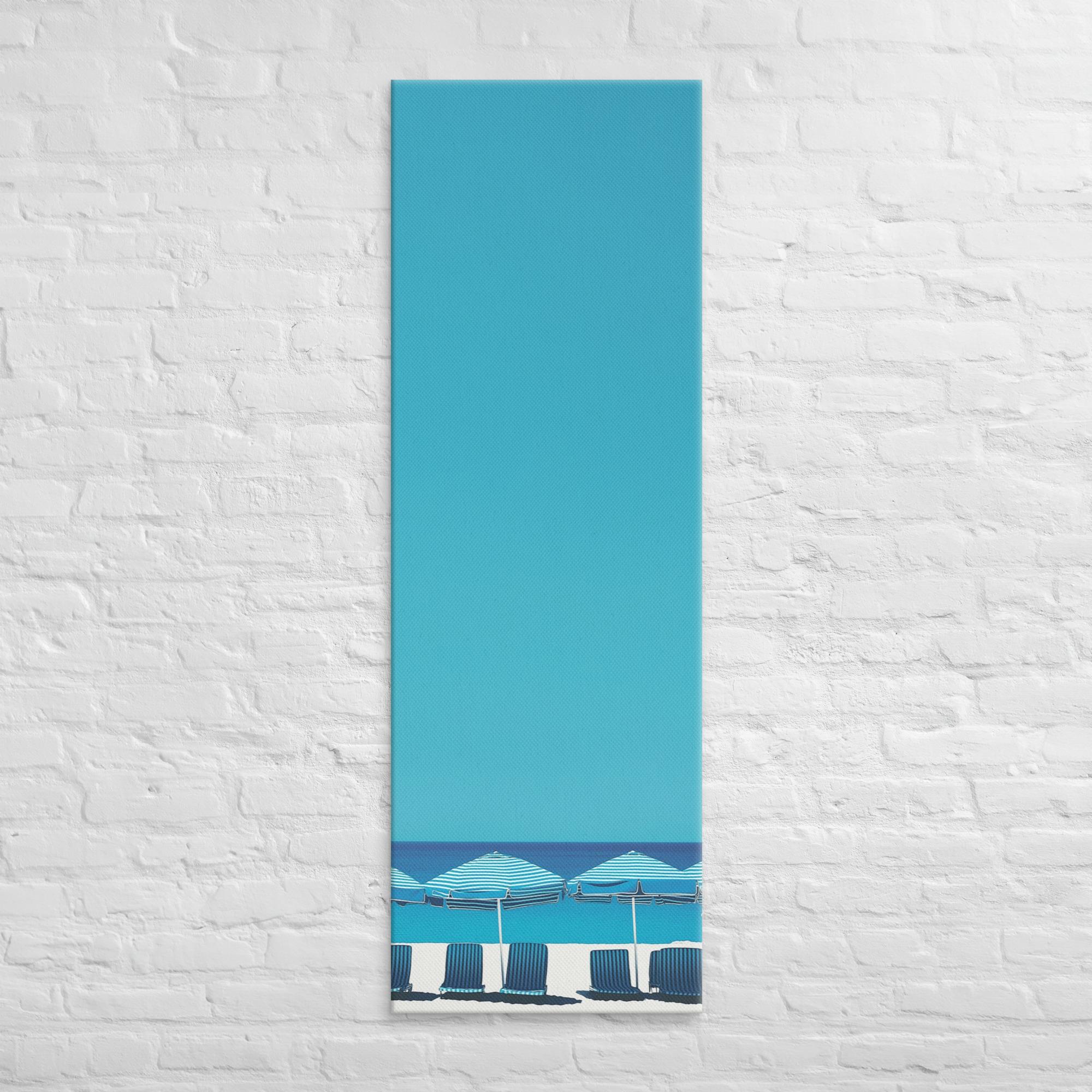 A Day at the Beach, Blue, Canvas Print 20