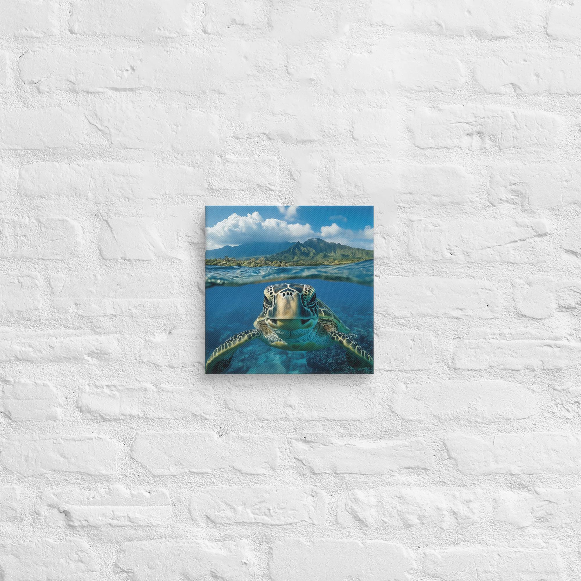 Aloha Serenity Sea Turtle Canvas 3