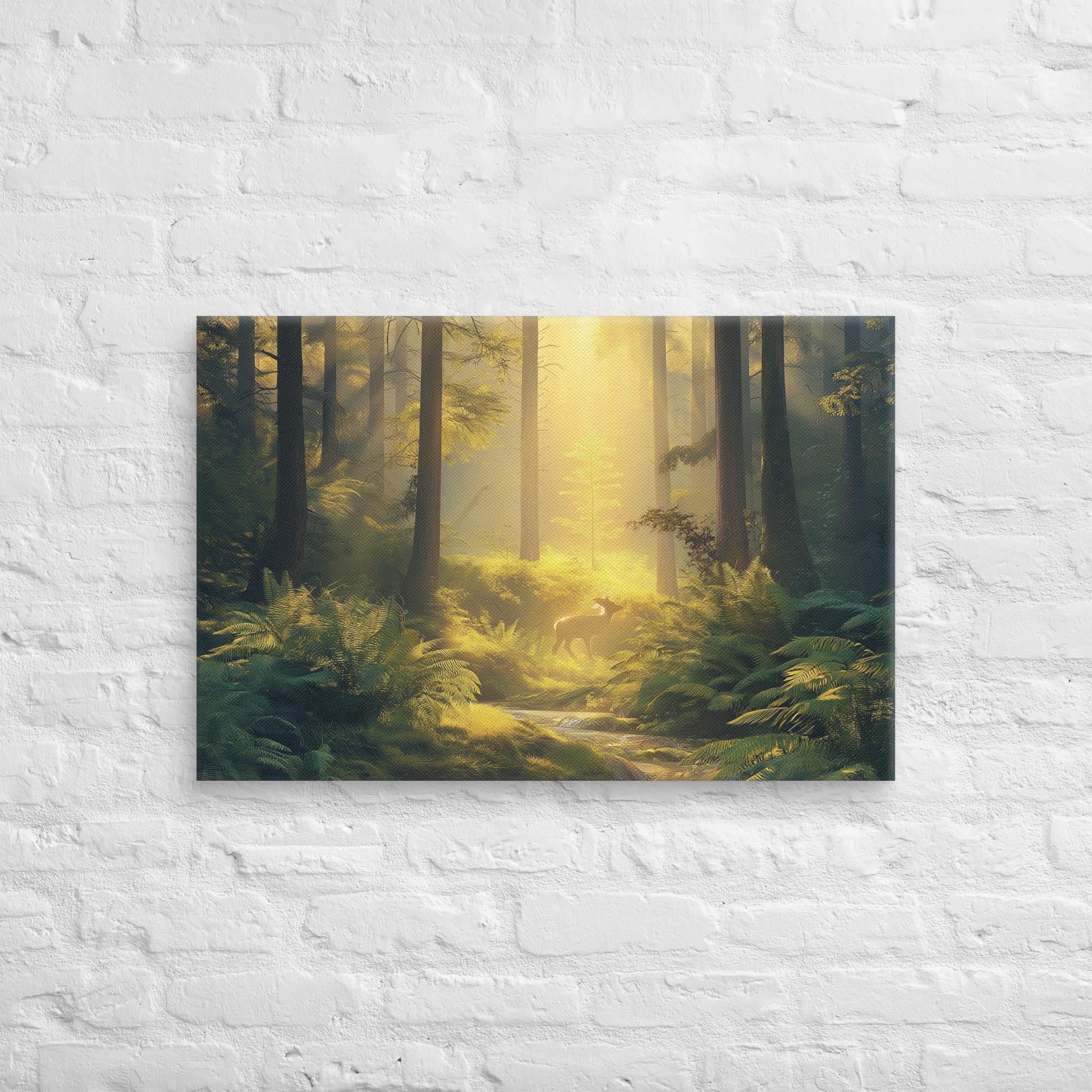 Golden Serenity, A Forest at Dawn Canvas 19