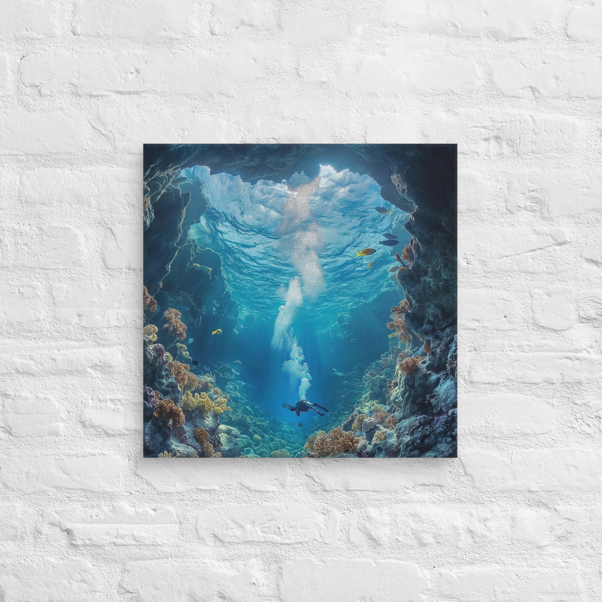 Exploring the Blue Abyss Canvas 13