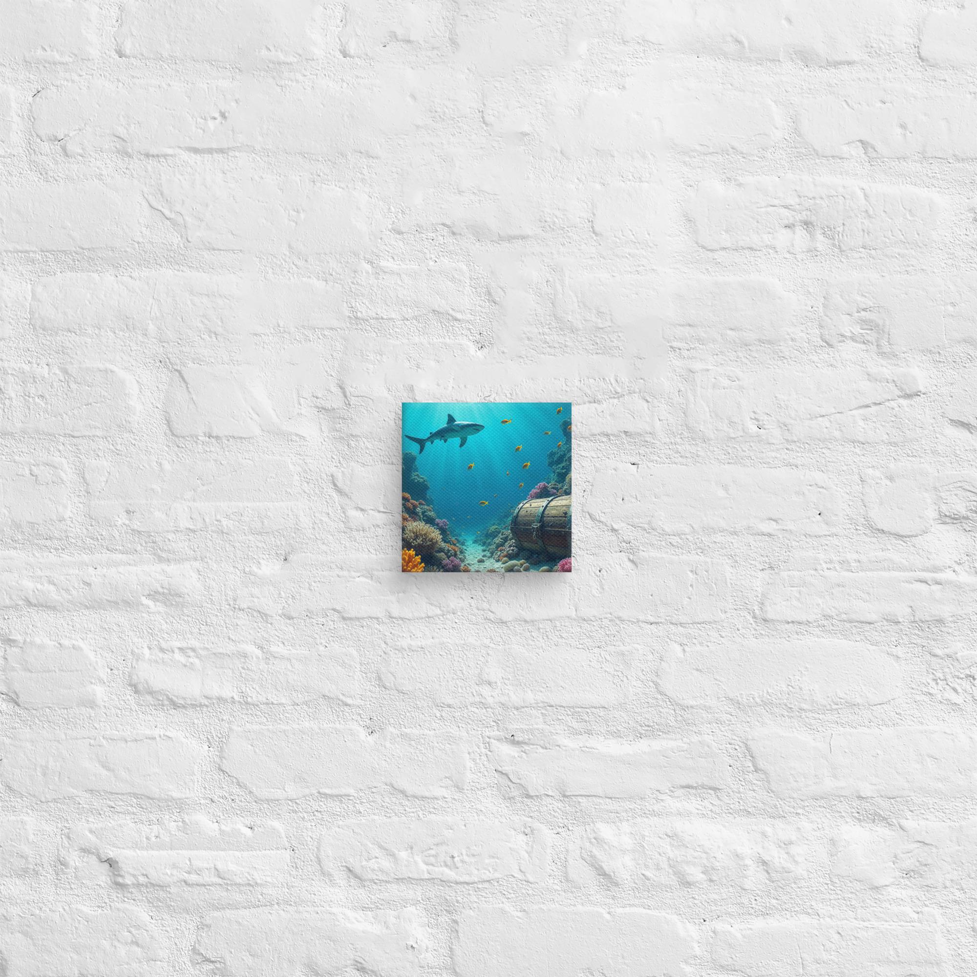 Ultimate Dive Adventure Canvas Print – Shark & Treasure Dive 36