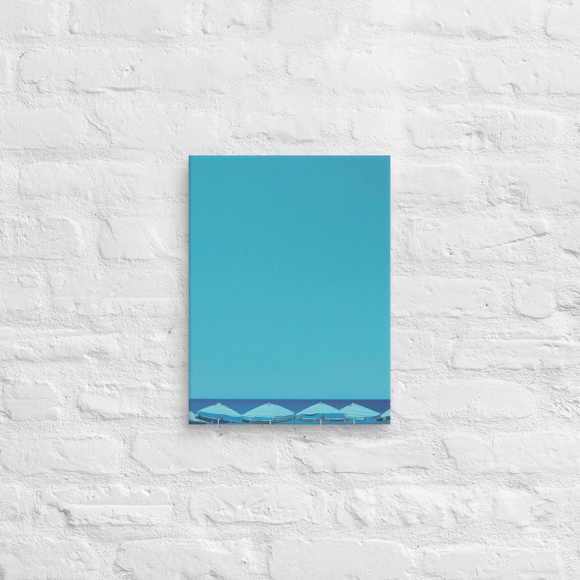 A Day at the Beach, Blue, Canvas Print 42