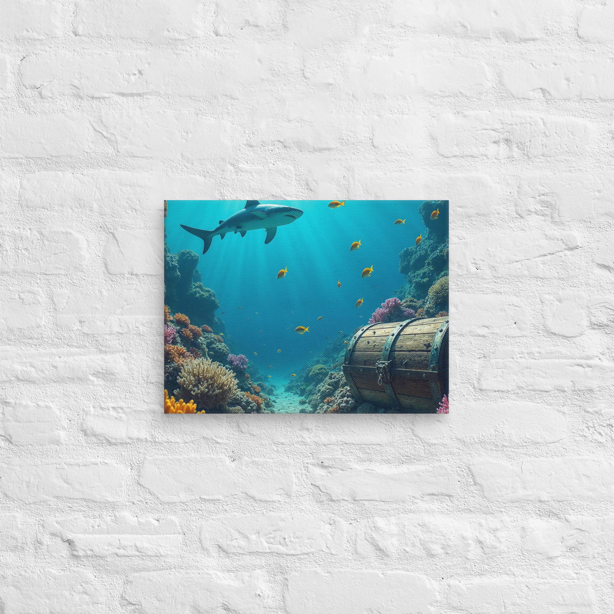 Ultimate Dive Adventure Canvas Print – Shark & Treasure Dive 42