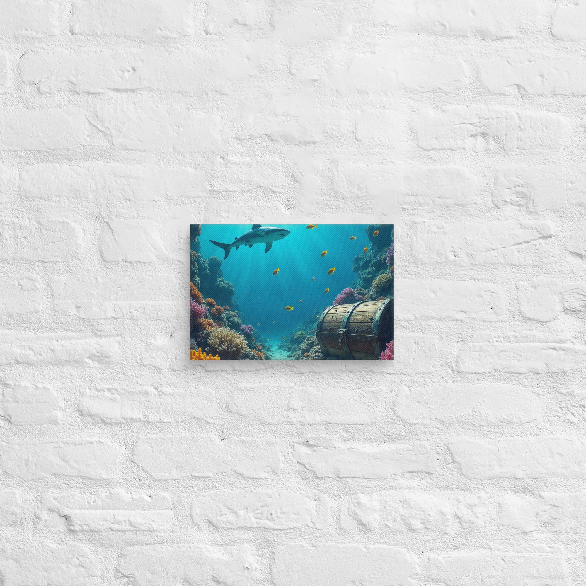 Ultimate Dive Adventure Canvas Print – Shark & Treasure Dive 38