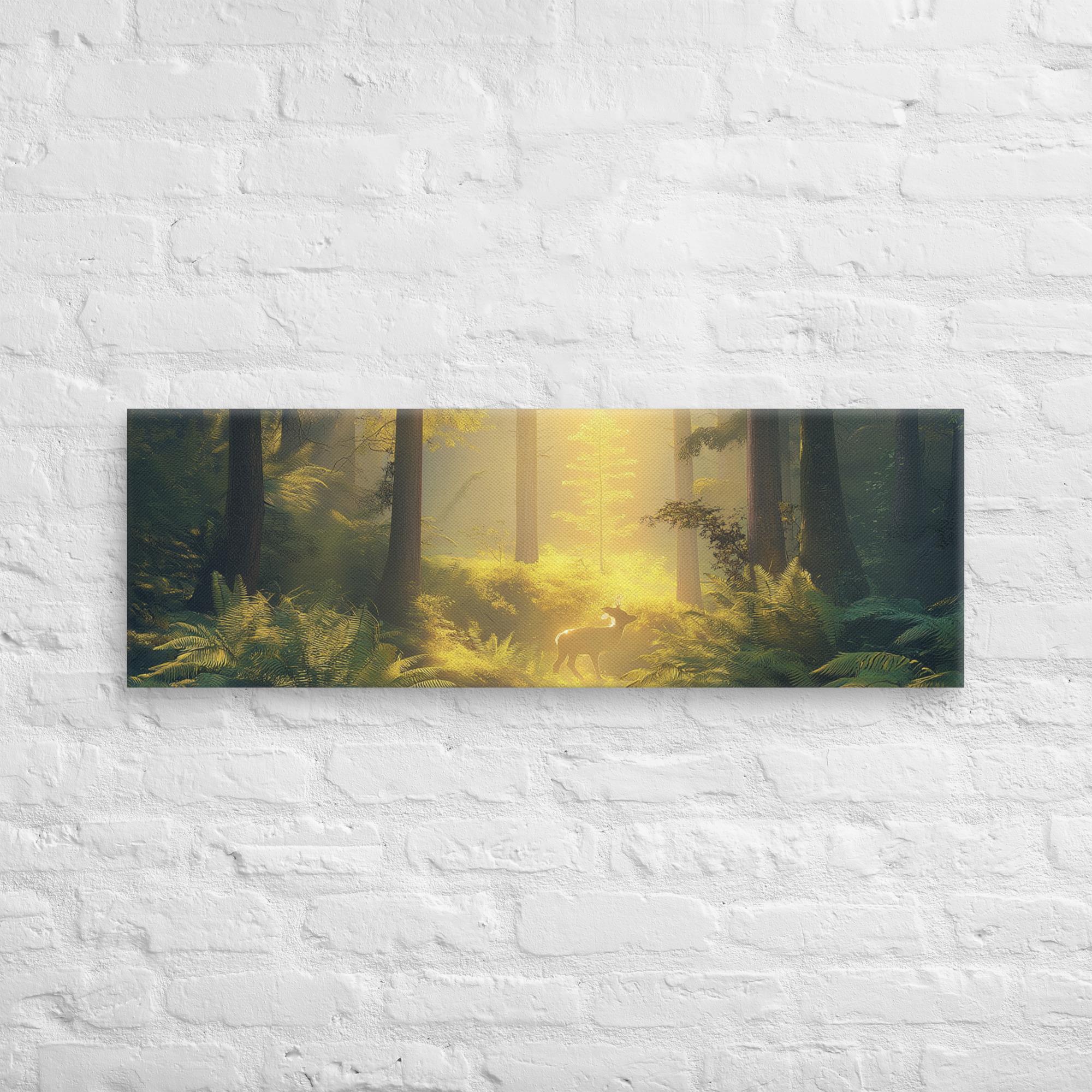 Golden Serenity, A Forest at Dawn Canvas 9
