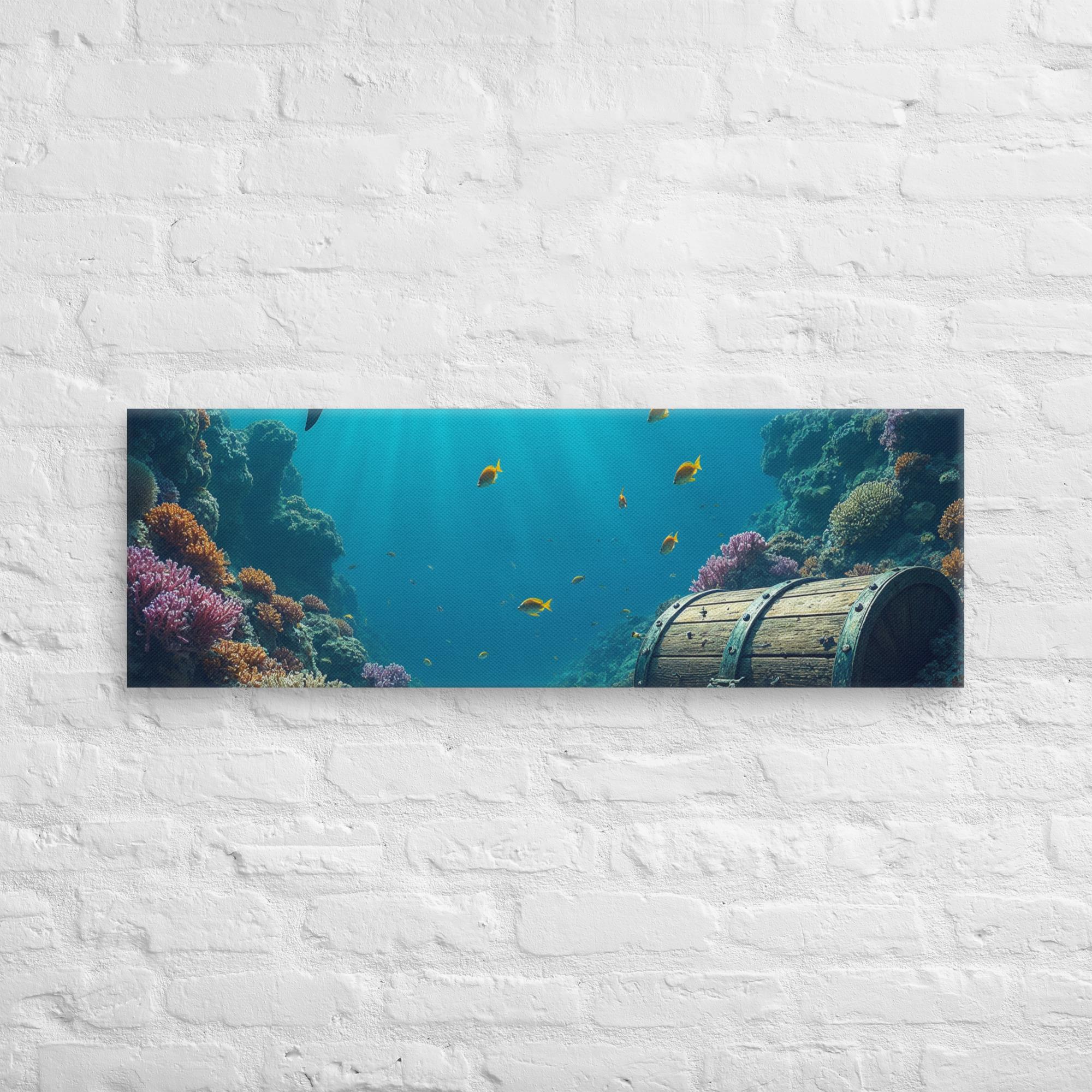 Ultimate Dive Adventure Canvas Print – Shark & Treasure Dive 7