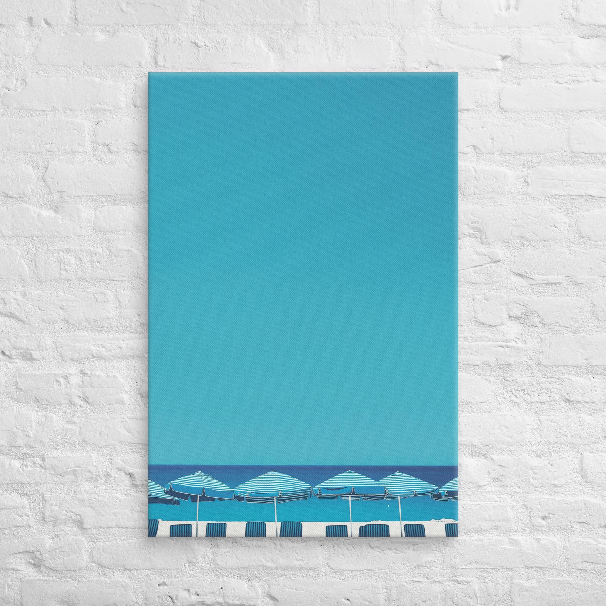 A Day at the Beach, Blue, Canvas Print 46