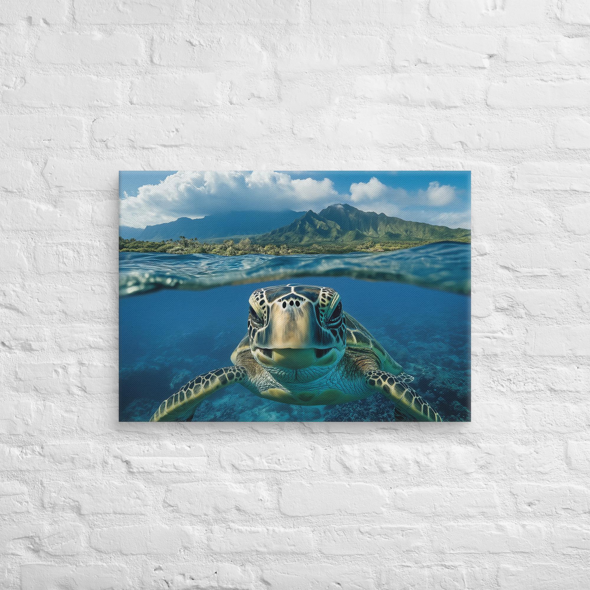 Aloha Serenity Sea Turtle Canvas 17