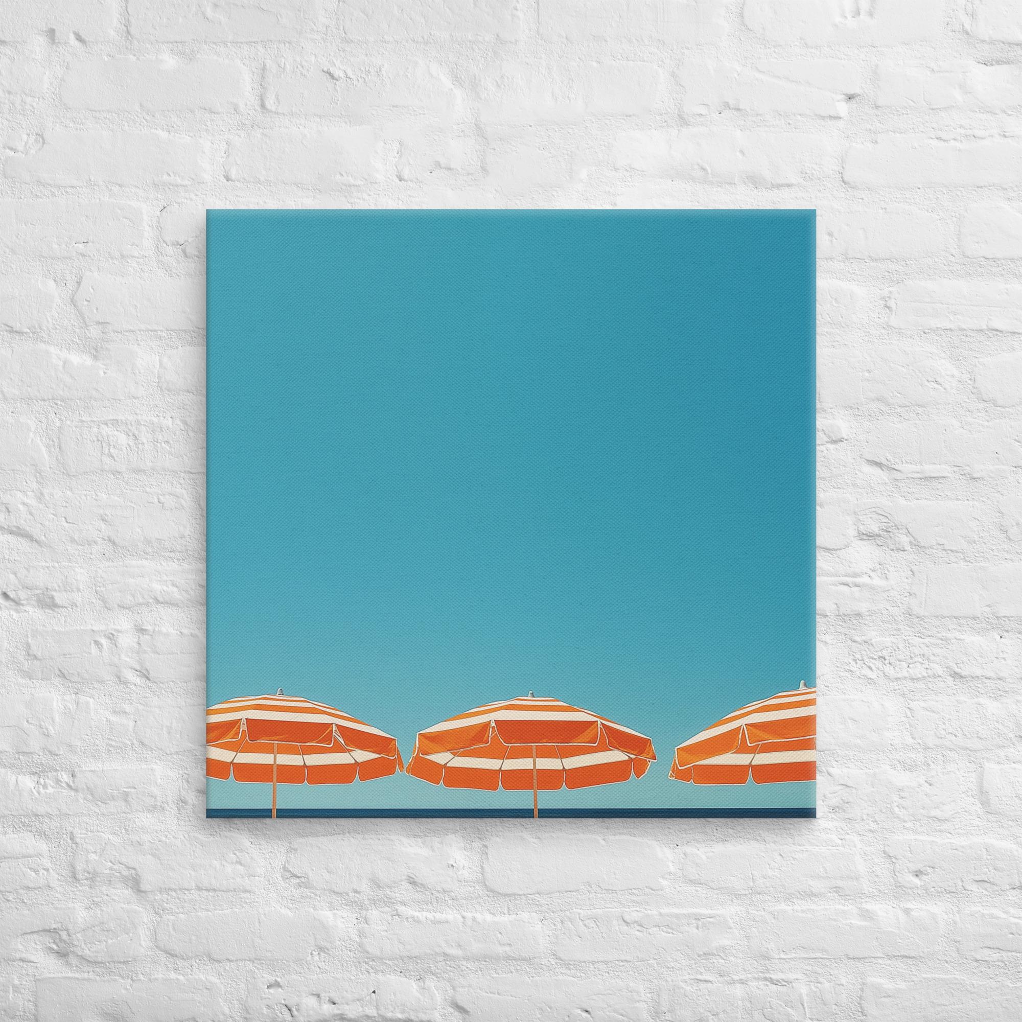 A Day at the Beach, Orange, Canvas Print 6