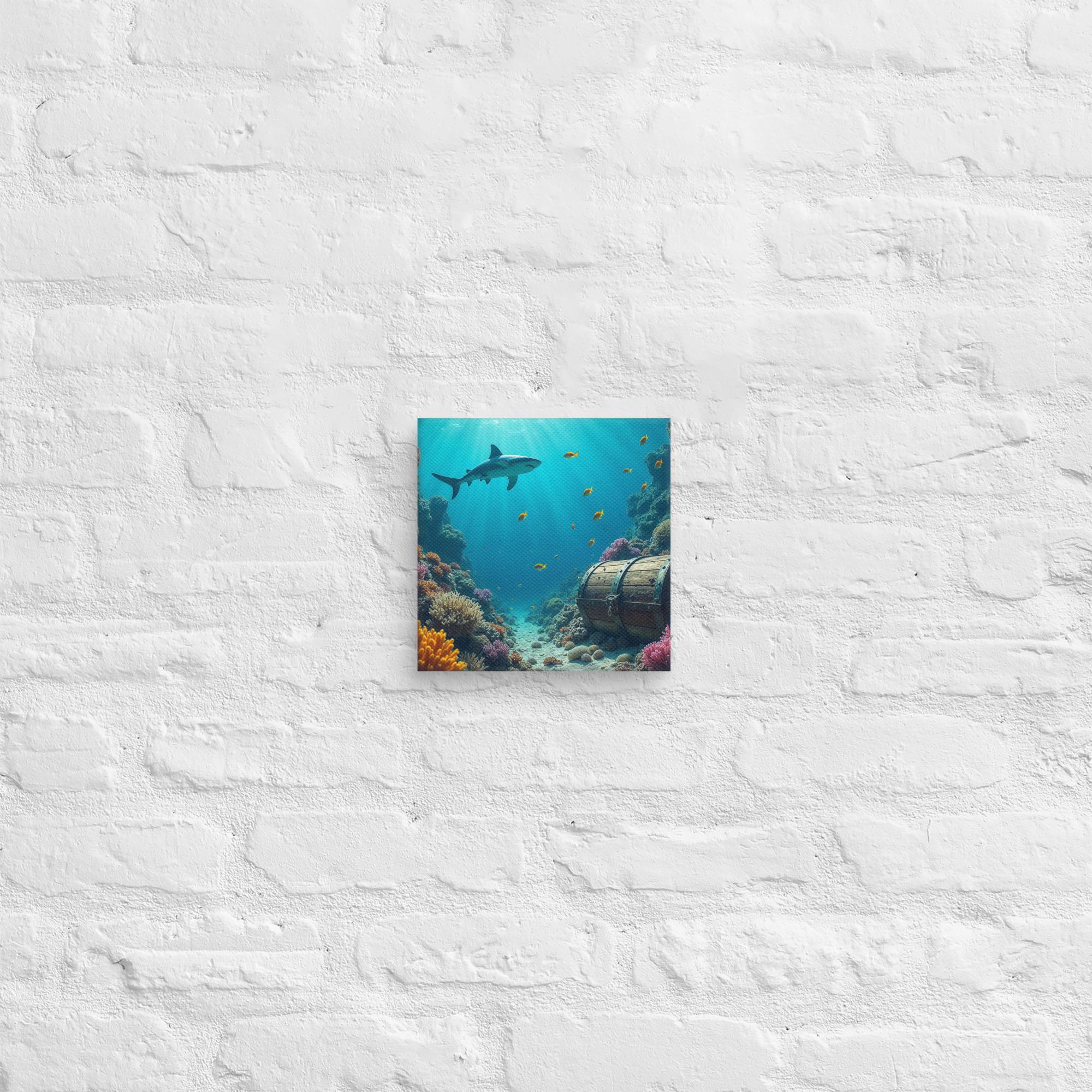 Ultimate Dive Adventure Canvas Print – Shark & Treasure Dive 39