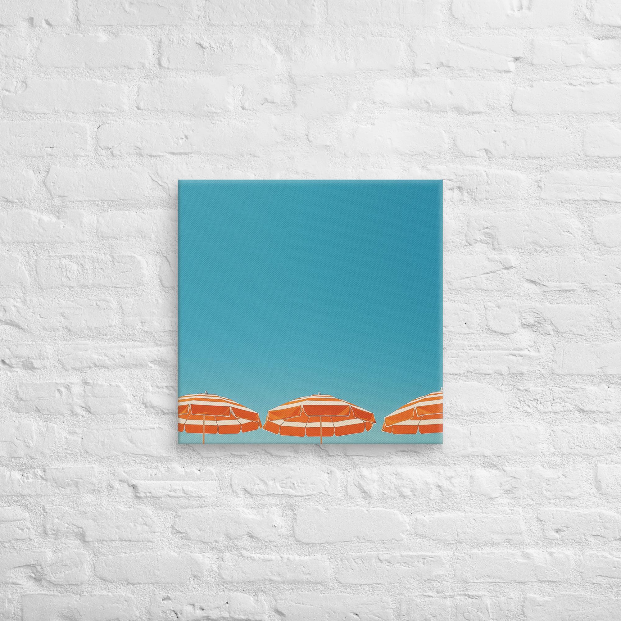 A Day at the Beach, Orange, Canvas Print 9