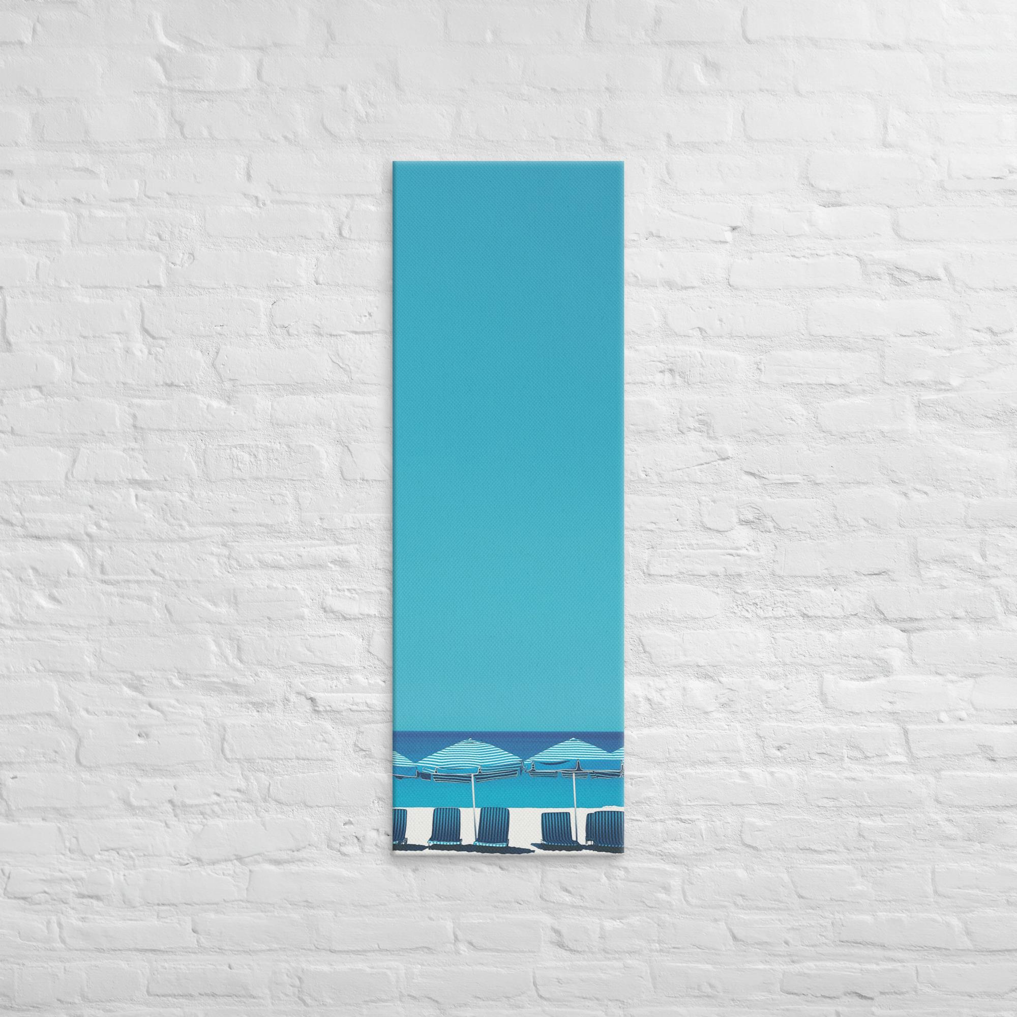 A Day at the Beach, Blue, Canvas Print 12